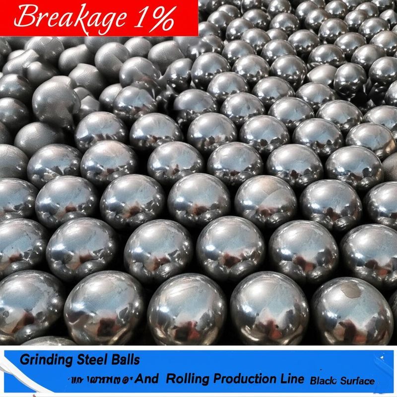 Breakage 1% Grinding Steel Balls with Forging And Rolling Production Line Black Surface